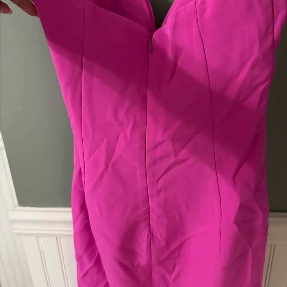 Bardot Nordstrom Strapless Pink Shock Dress 4/XS NWT - Picture 5 of 8